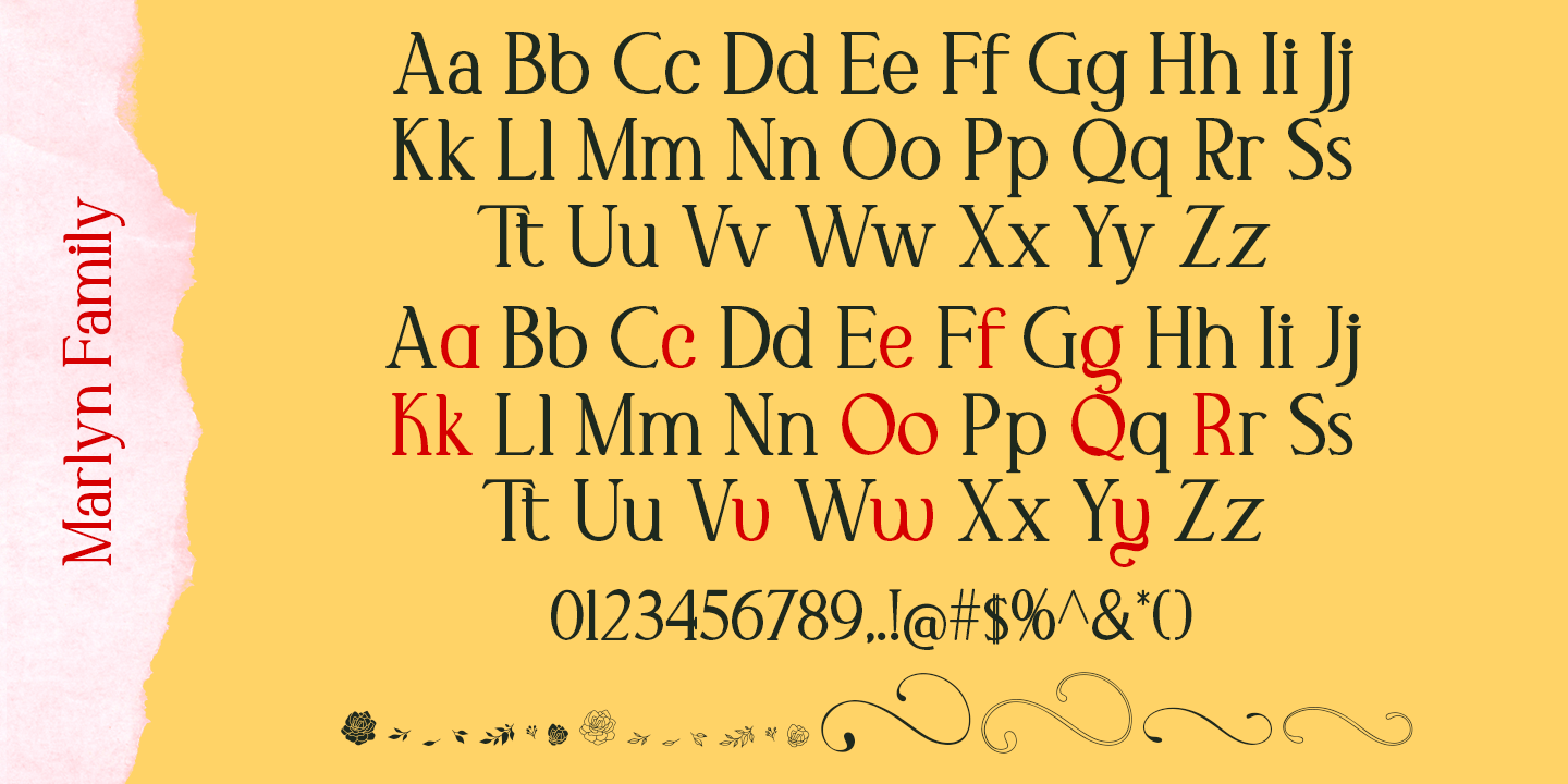Пример шрифта Marlyn Bold Italic